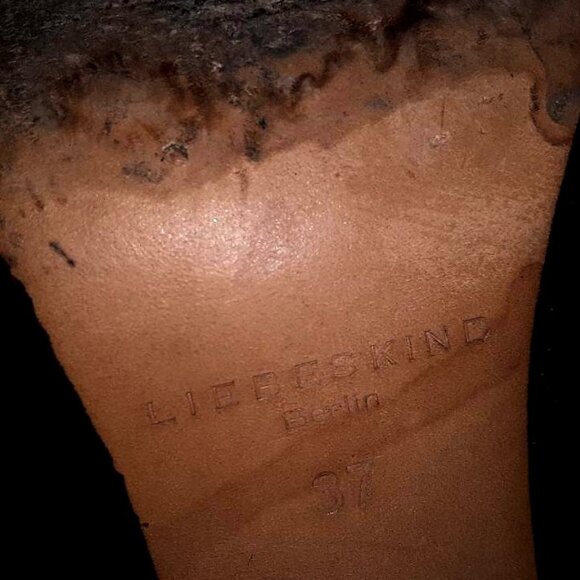 Liebeskind Black Leather ? Fringe High Heeled Ankle Boots Zip Up Booties Size 37 - Picture 11 of 12